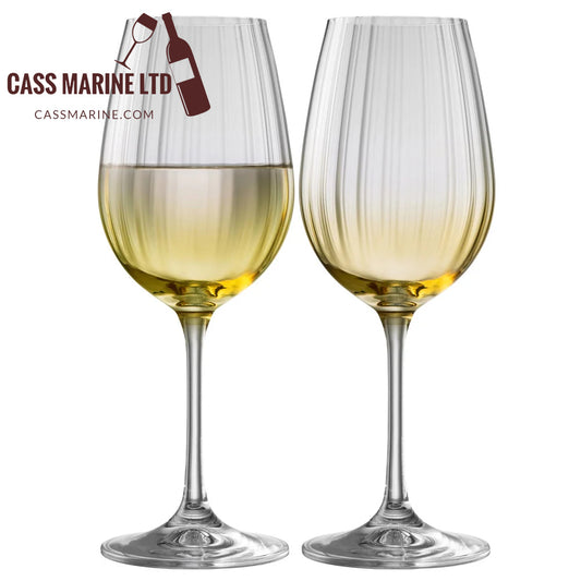 Galway Crystal Erne Wine Set of 2 in Amber