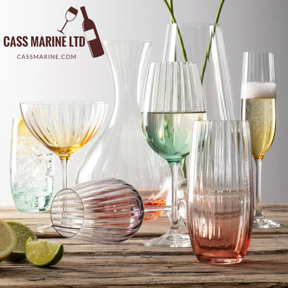 Galway Crystal Erne Wine Set of 2 in Aqua